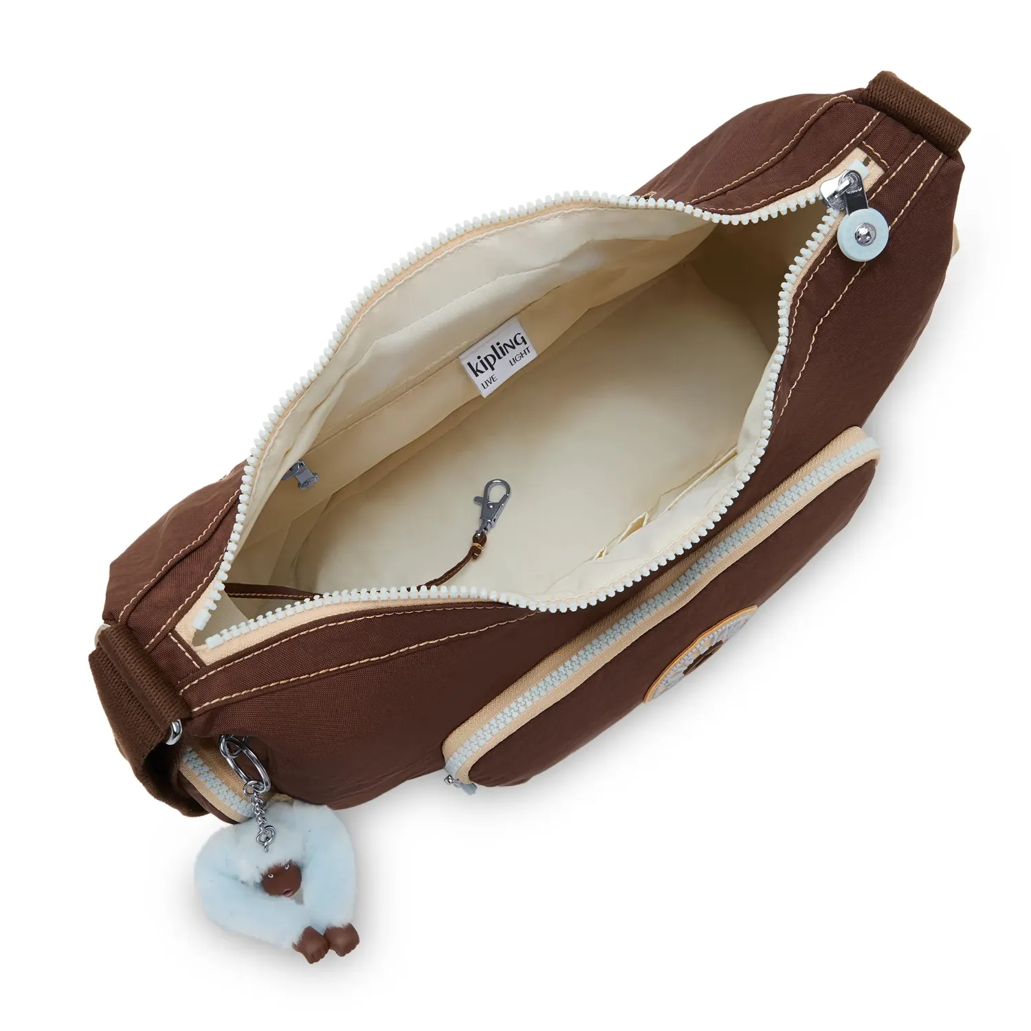 Kipling Gabbina Energy crossbody Energy Brown Medium – ritsvakken