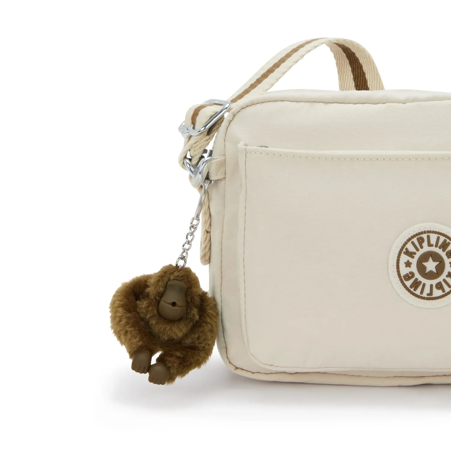 Kipling Abanu M Schoudertasje Soft Sand Medium – Lichtgewicht
