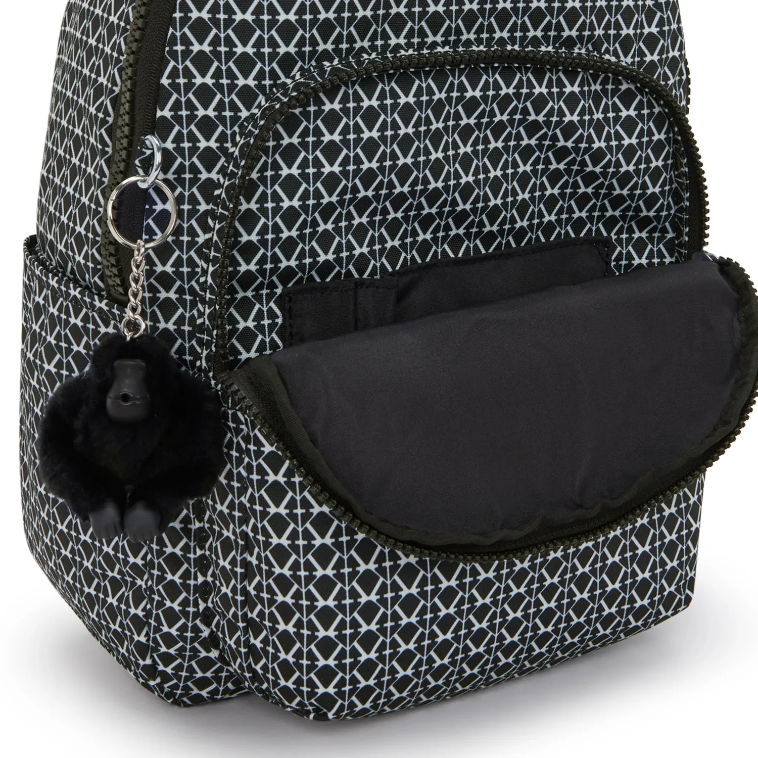 Kipling Seoul S kleine rugzak Signature Print met 11 inch vak