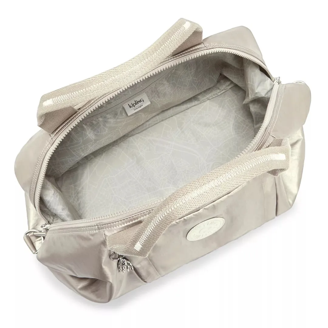 Kipling Bori weekendtas Groot Metallic Glow glans