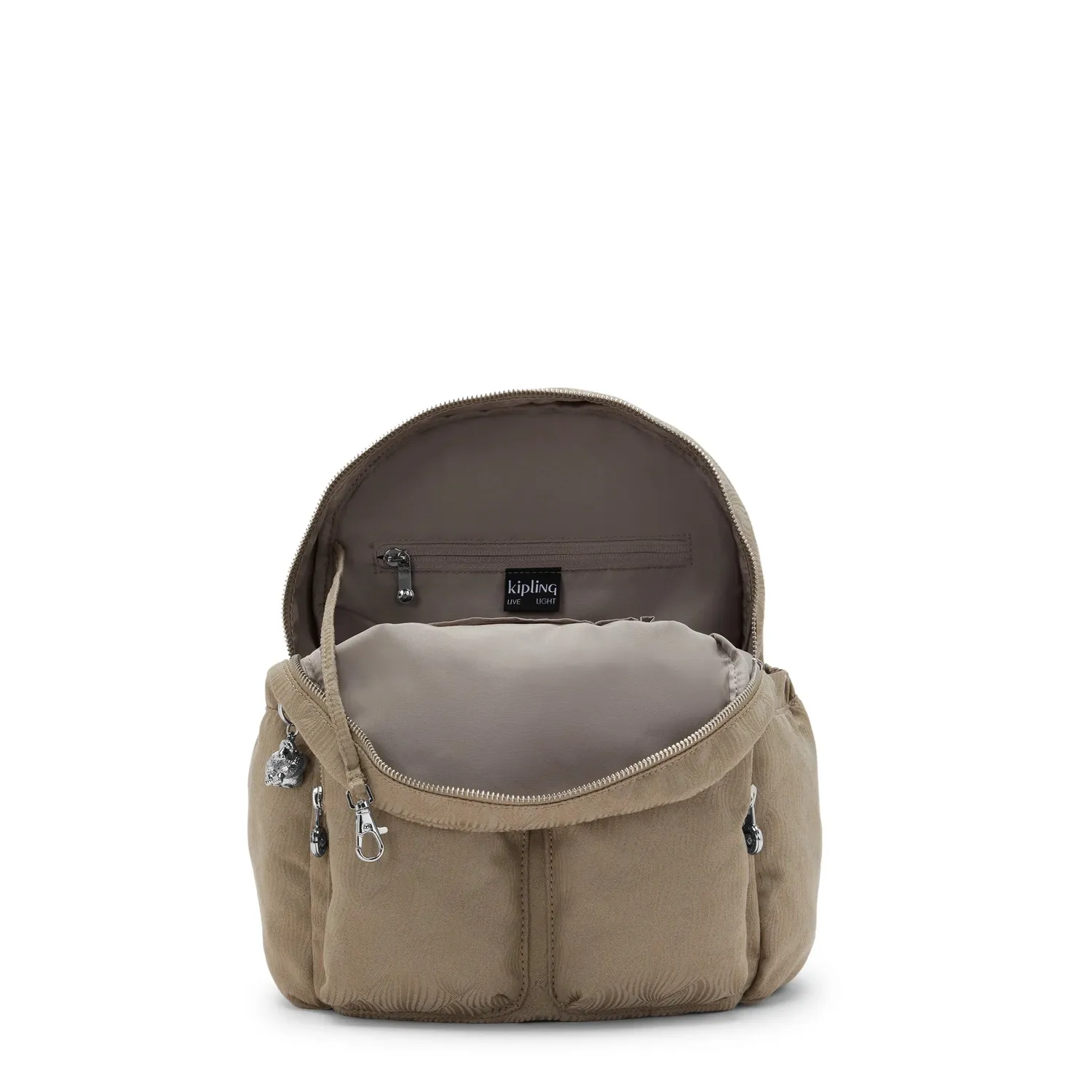 Kipling City Pocket S rugzak Diamond Wave Jacquard Klein klepsluiting