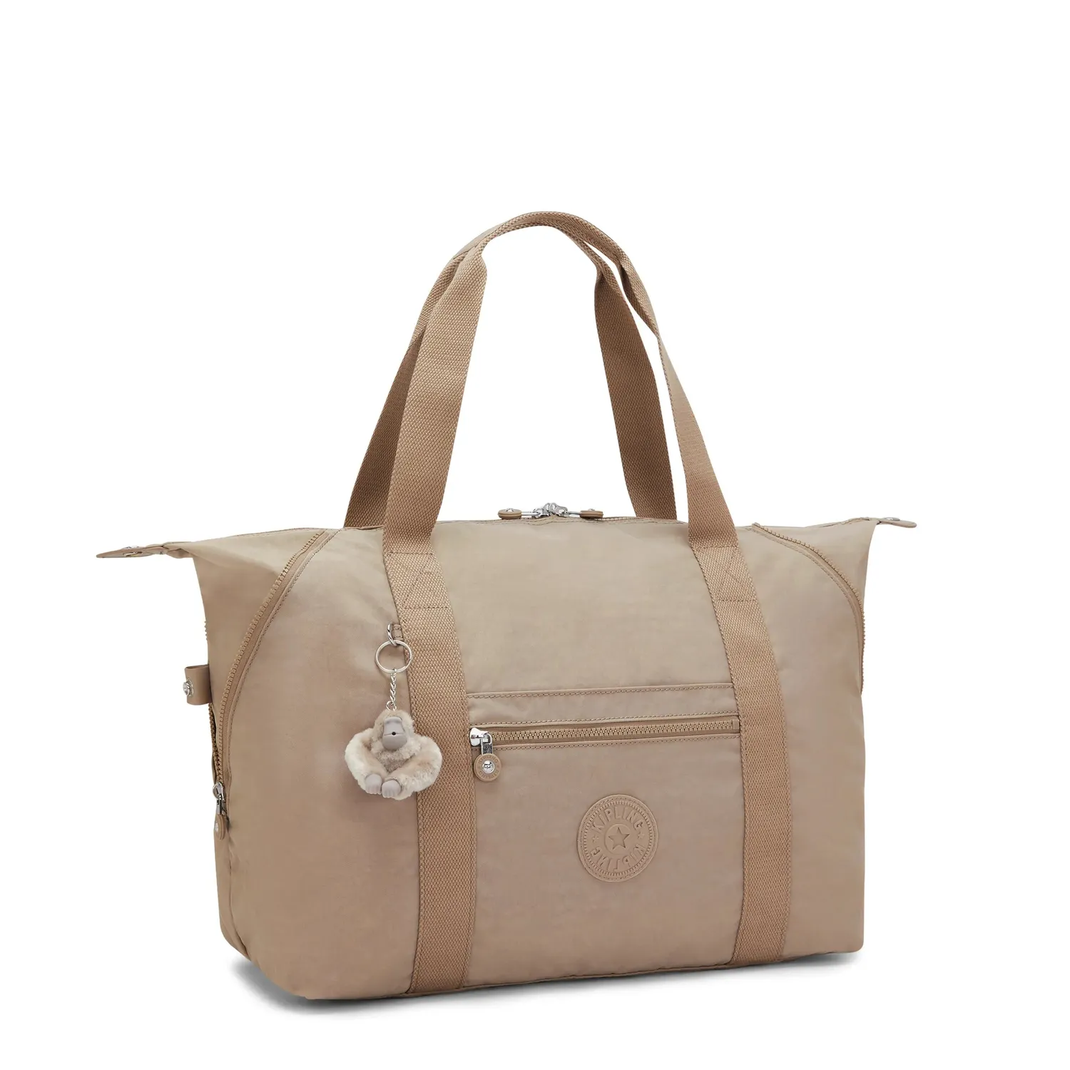 Kipling Art M handtas Tan Beige groot lichtgewicht