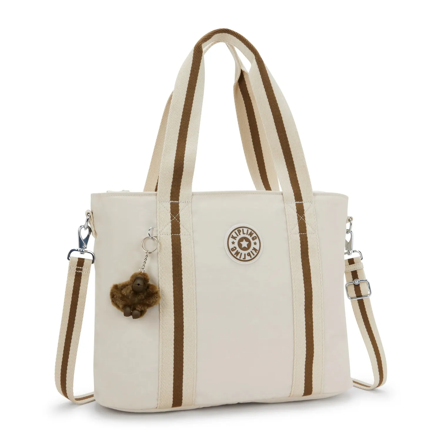 Kipling Minta L Up schoudertas Soft Sand Groot ritsvak