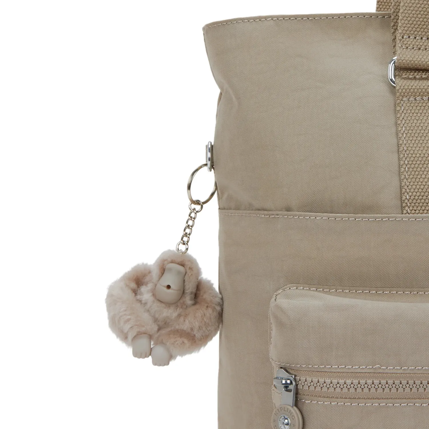 Kipling India shopper soft taupe groot laptopvak