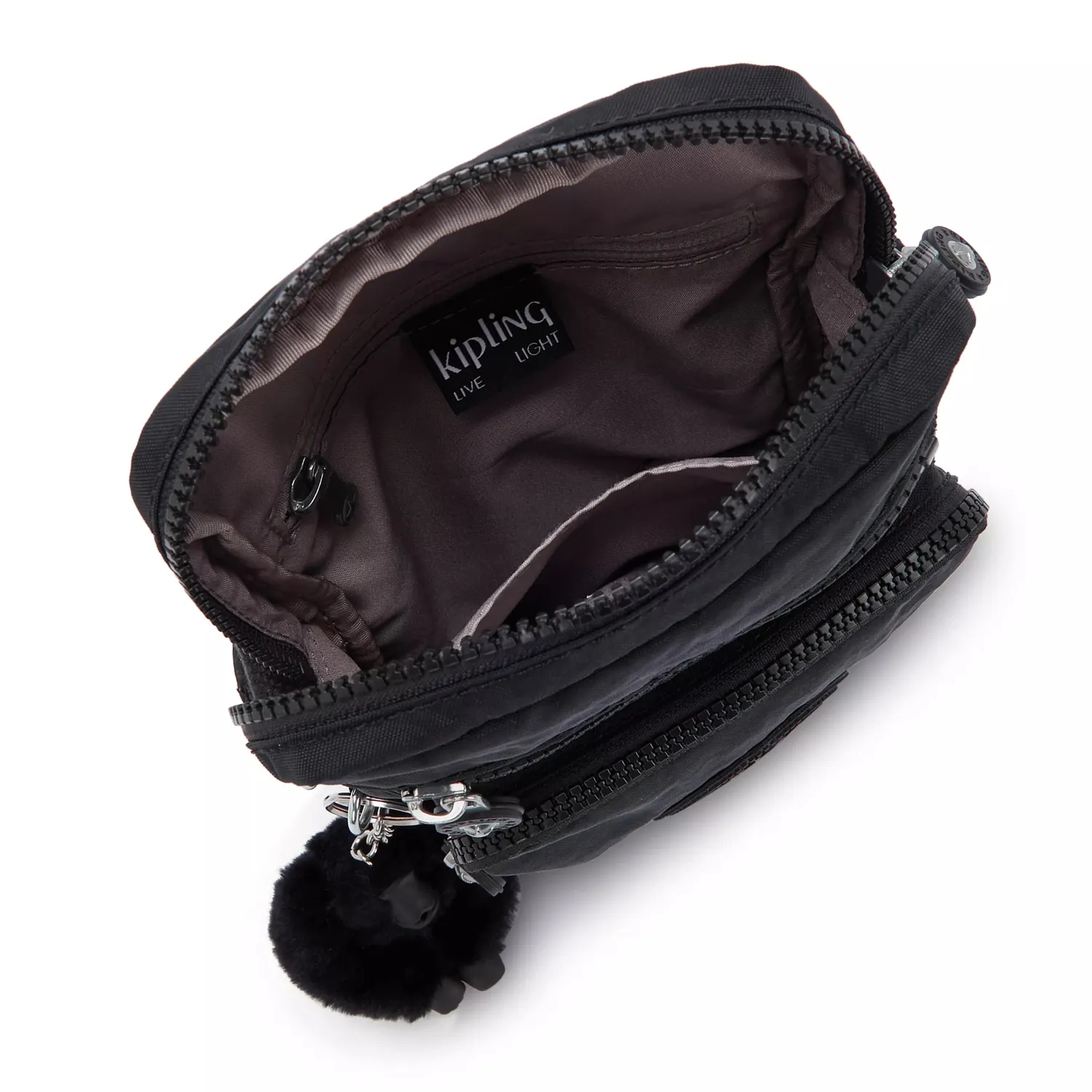 Kipling Gunne crossbody tas klein black noir verstelbaar
