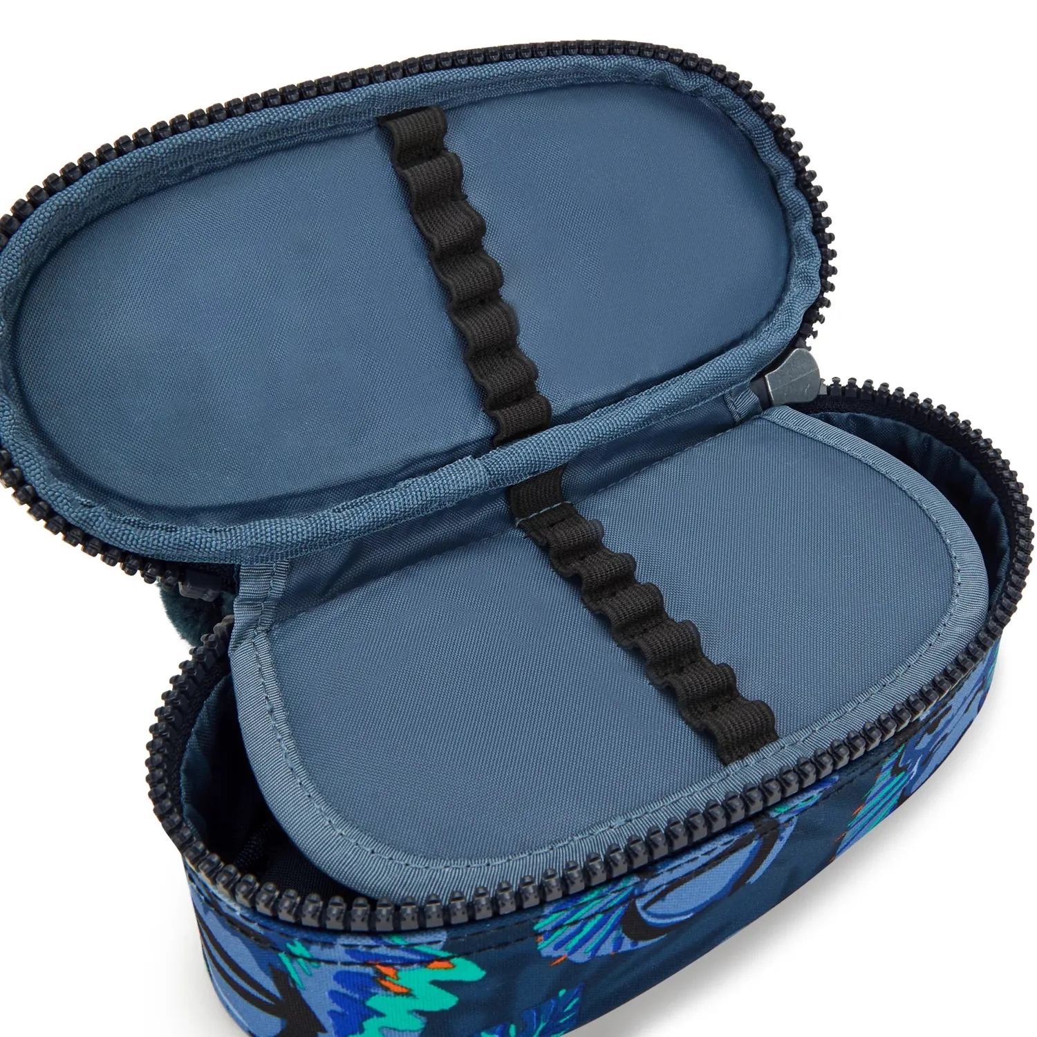 Kipling Duobox etui Medium Blue Monkey Fun waterafstotend
