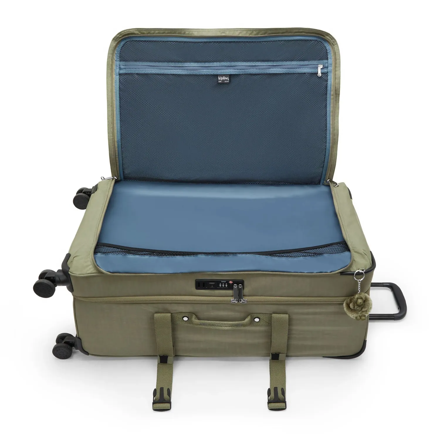 Kipling Spontaneous L koffer Almost Sage groot TSA-slot