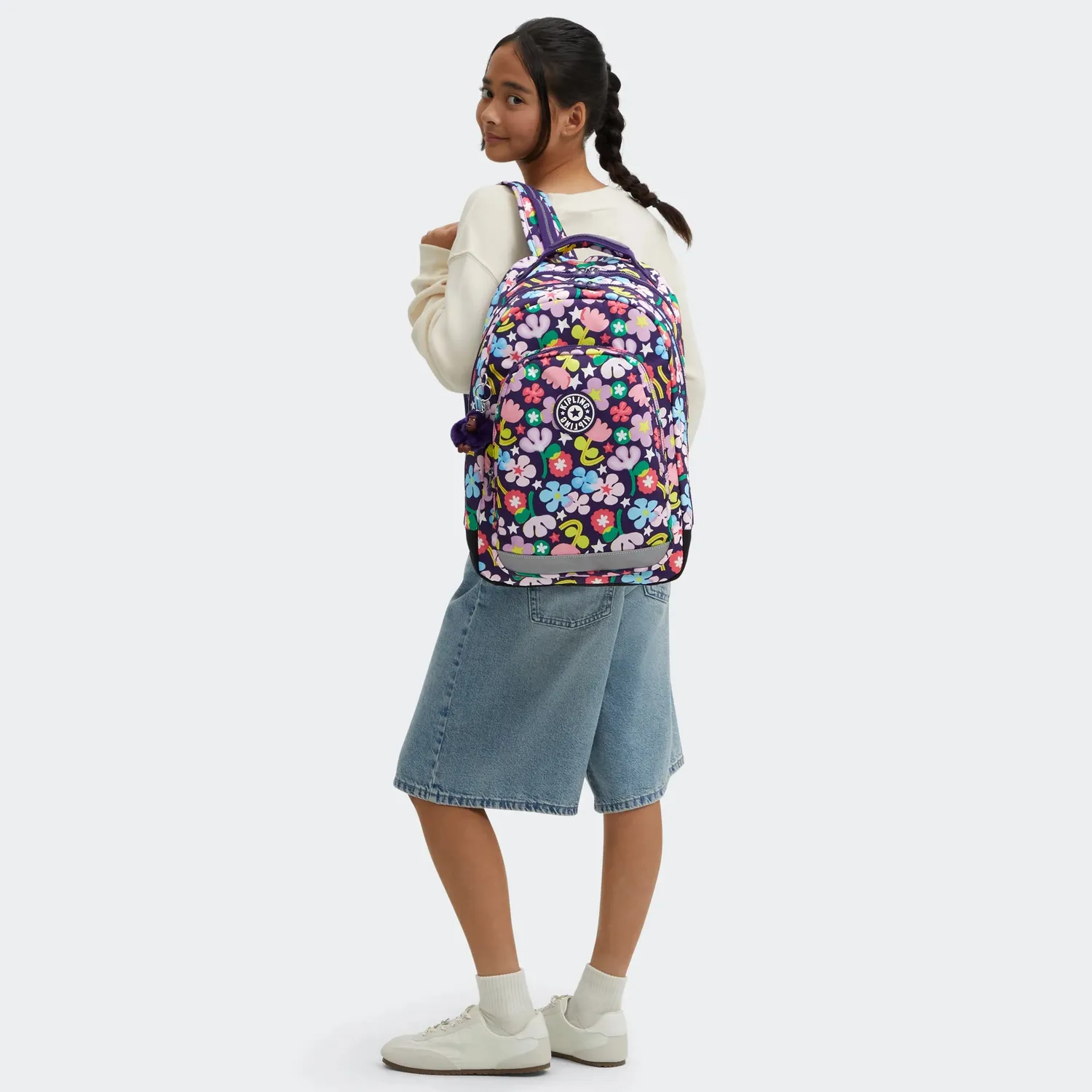 Kipling Class Room rugzak Groot Fairy Flower met laptopvak