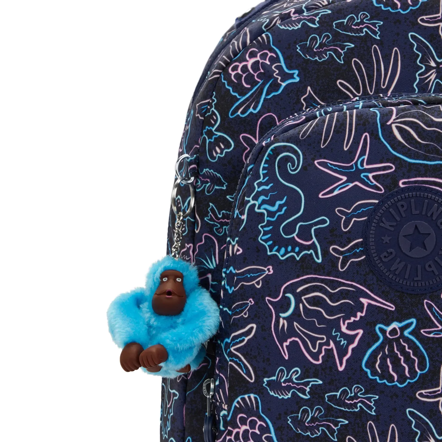Kipling Class Room rugzak Groot Disco Fish met laptopvak
