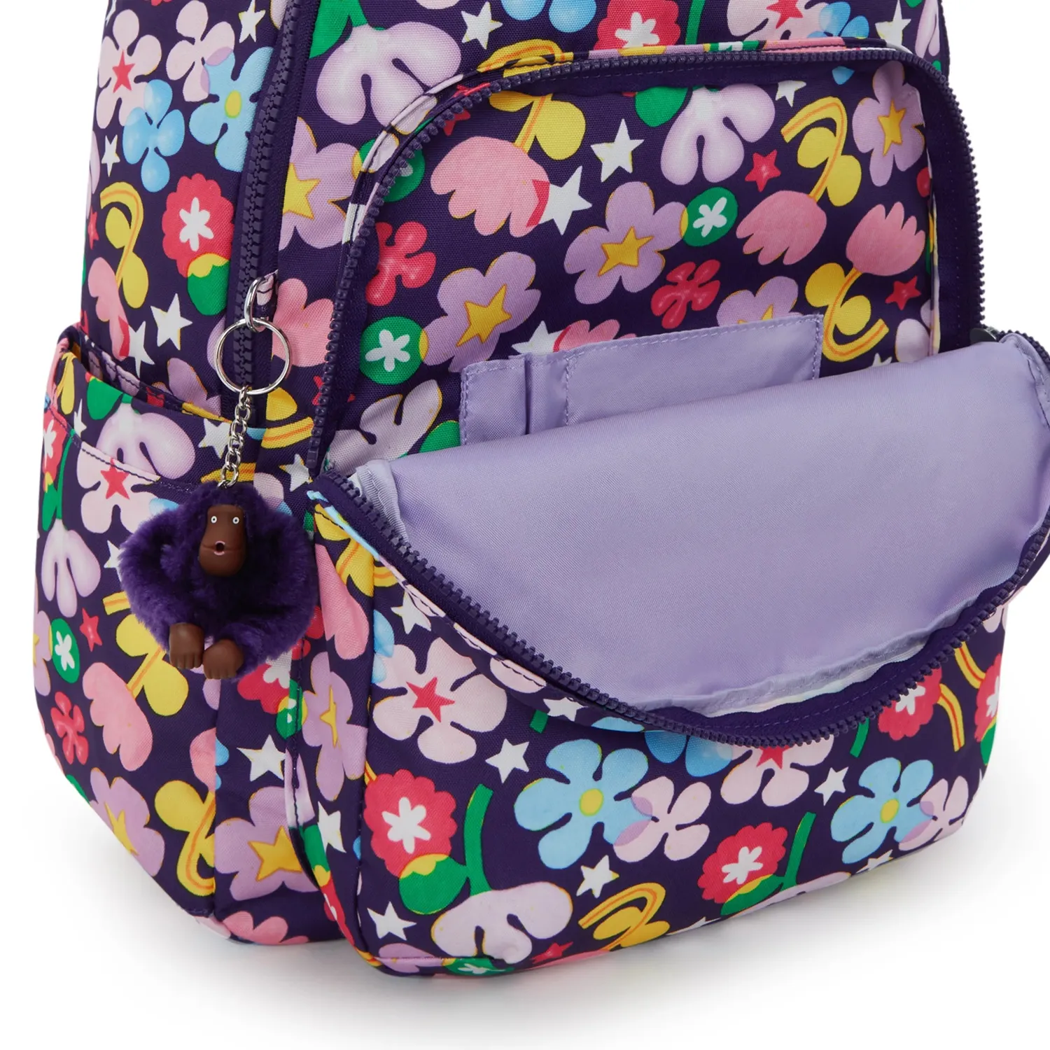 Kipling Seoul rugzak groot Fairy Flower 15 inch laptopvak
