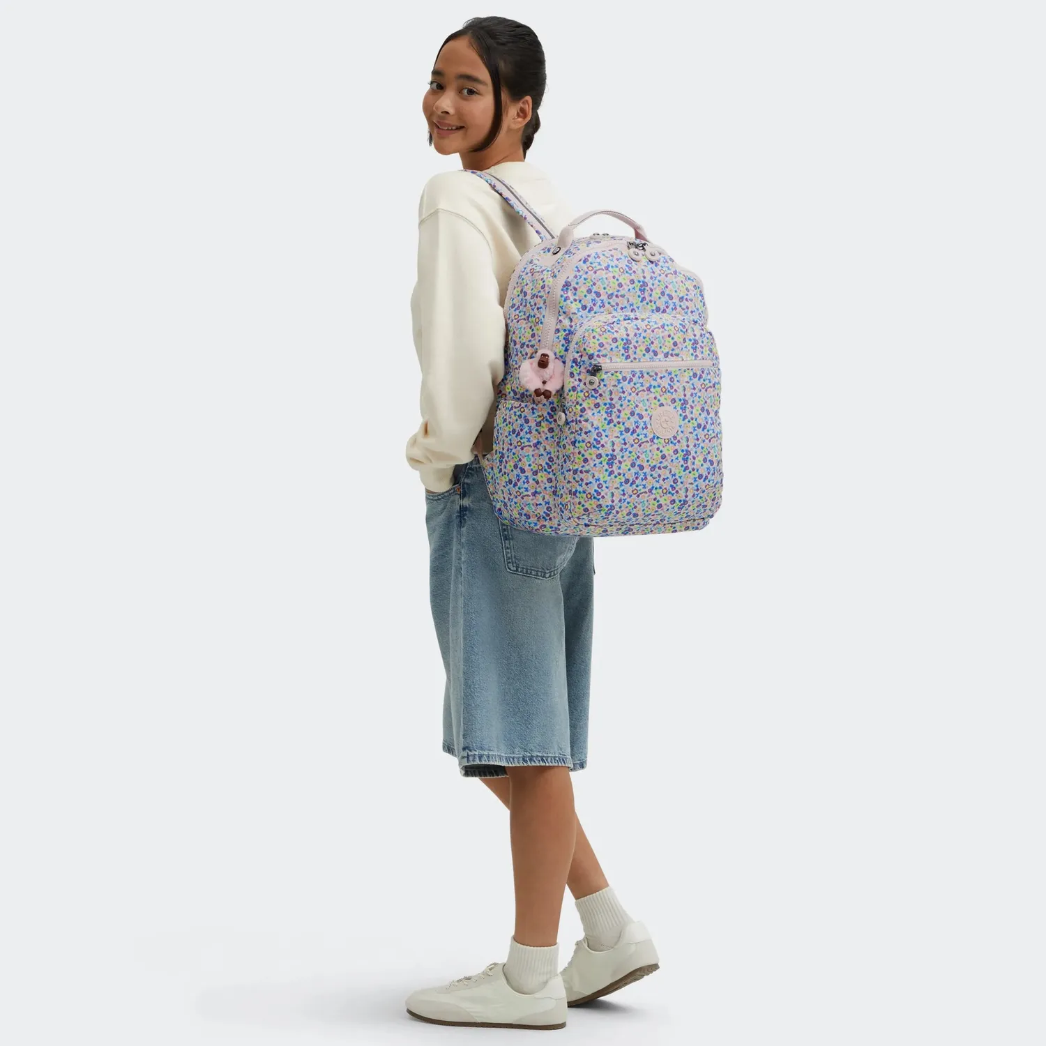 Kipling Seoul Lap rugzak Digi Flower Groot 15 inch