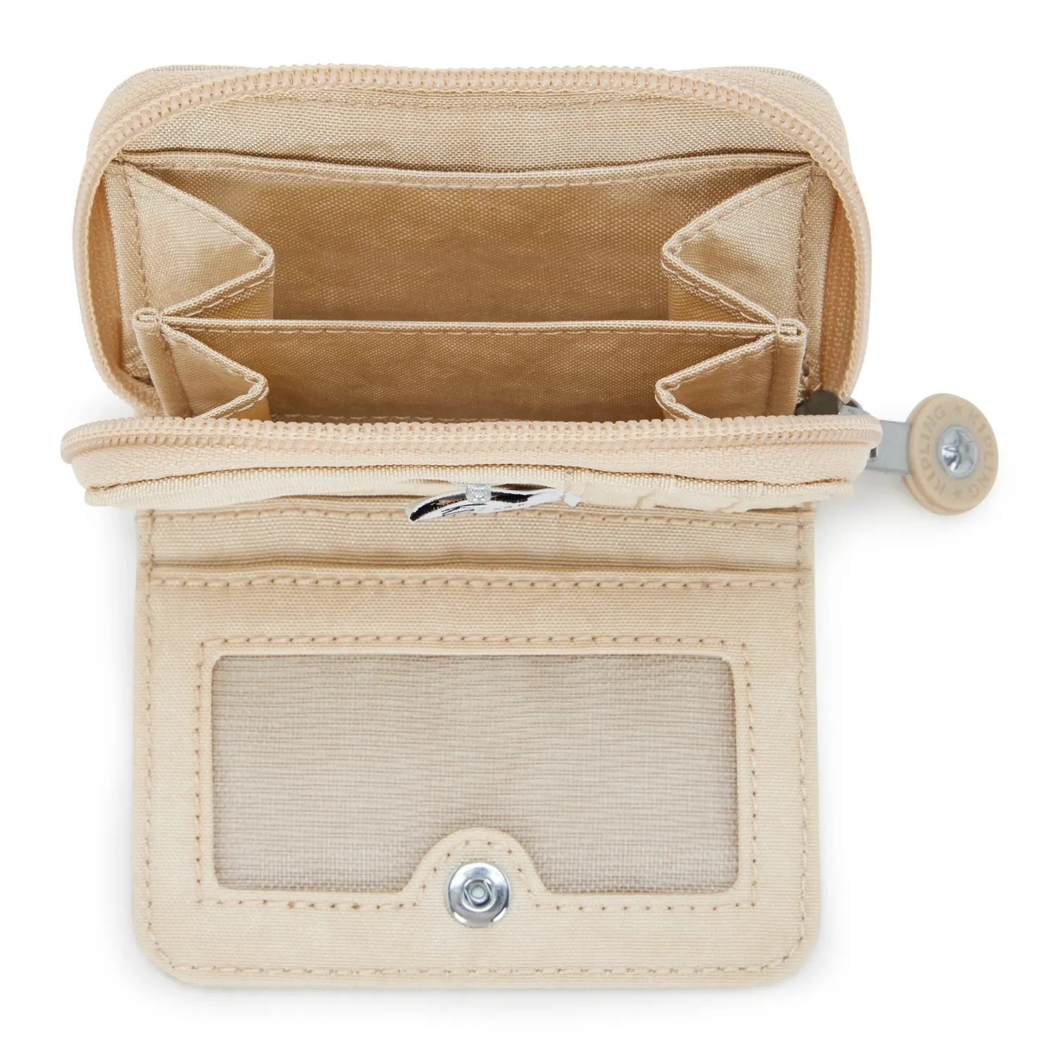Kipling Tops portemonnee Sparkled Beige klein – met rits