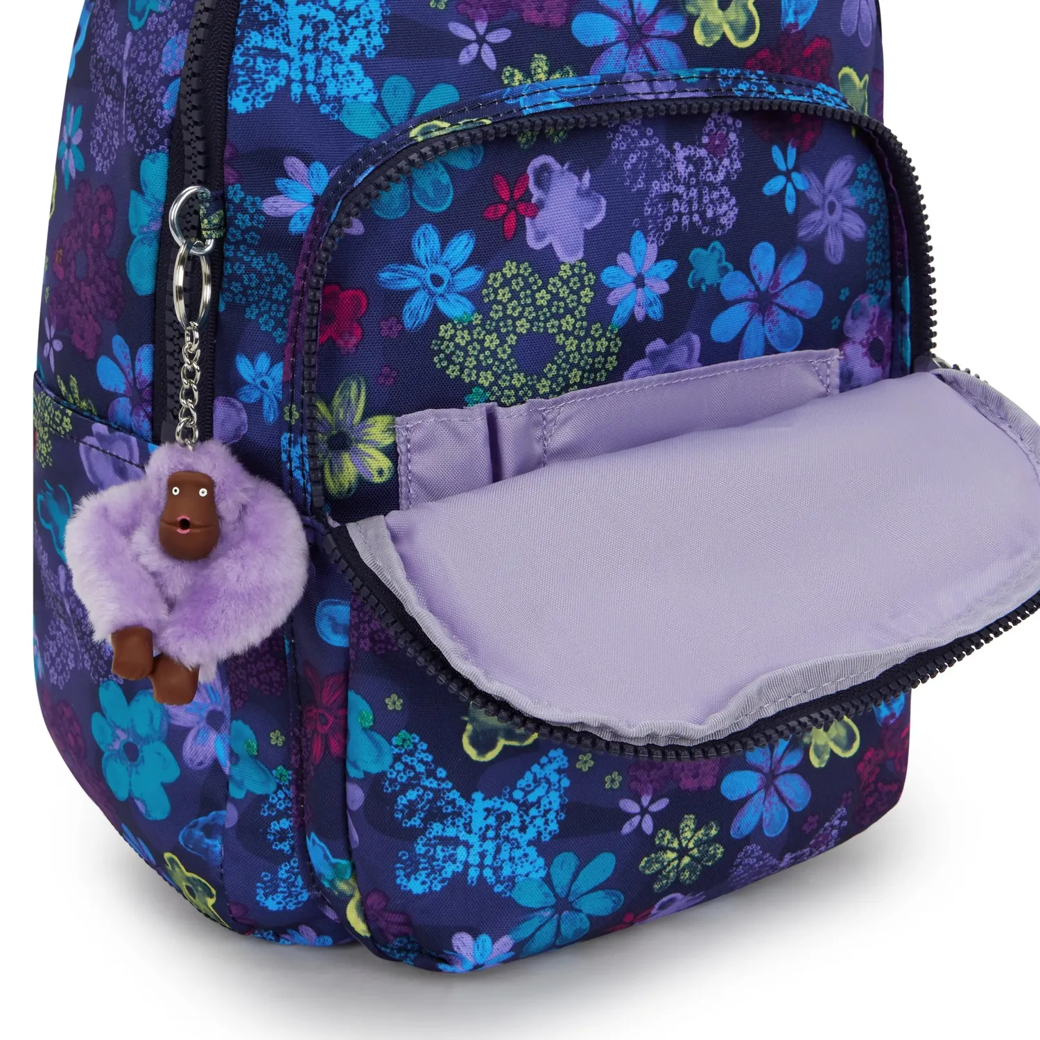 Kipling Seoul S rugzak Klein Dark Flower Stamp 11 inch vak