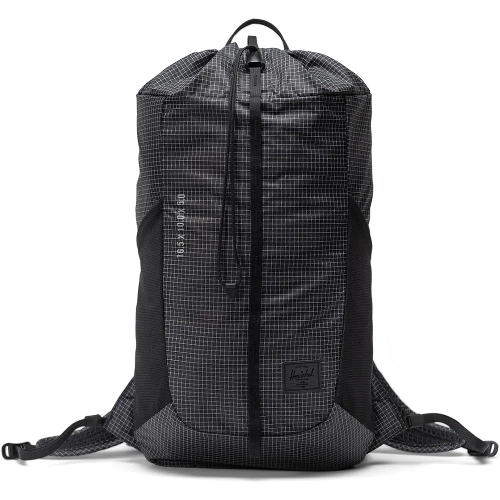 Herschel Ultralight Cinch rugzak zwart 14L lichtgewicht