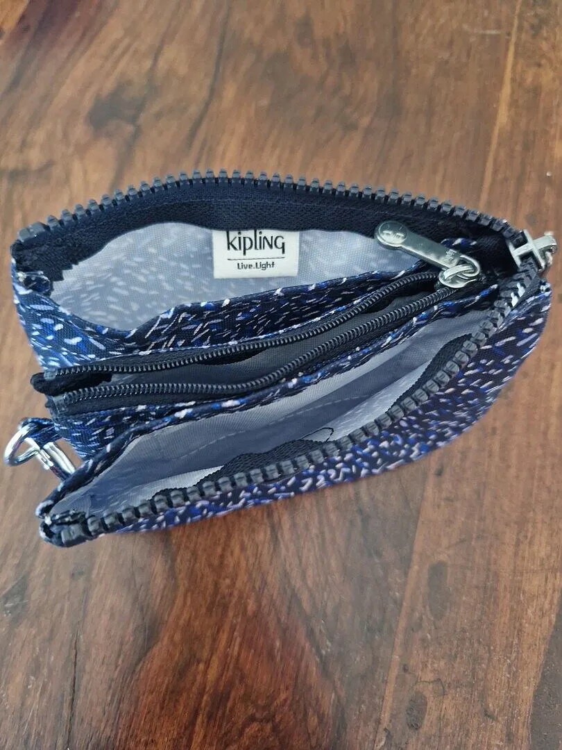 Kipling Creativity S portemonnee Blue Bleu 2 klein met rits