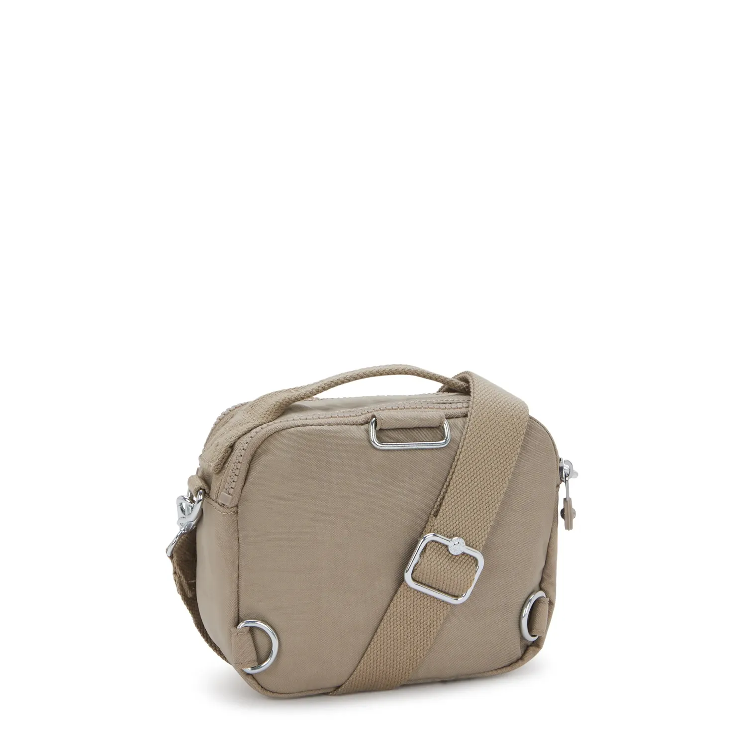 Kipling Cahir crossbody klein Soft Taupe met 2 ritsvakken