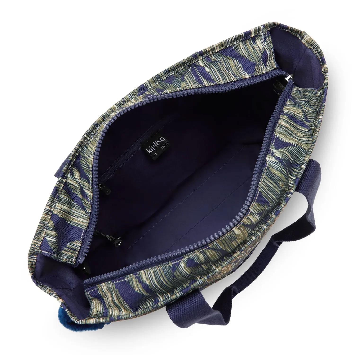 Kipling Anina shopper Striped Grasses medium met buideltasje