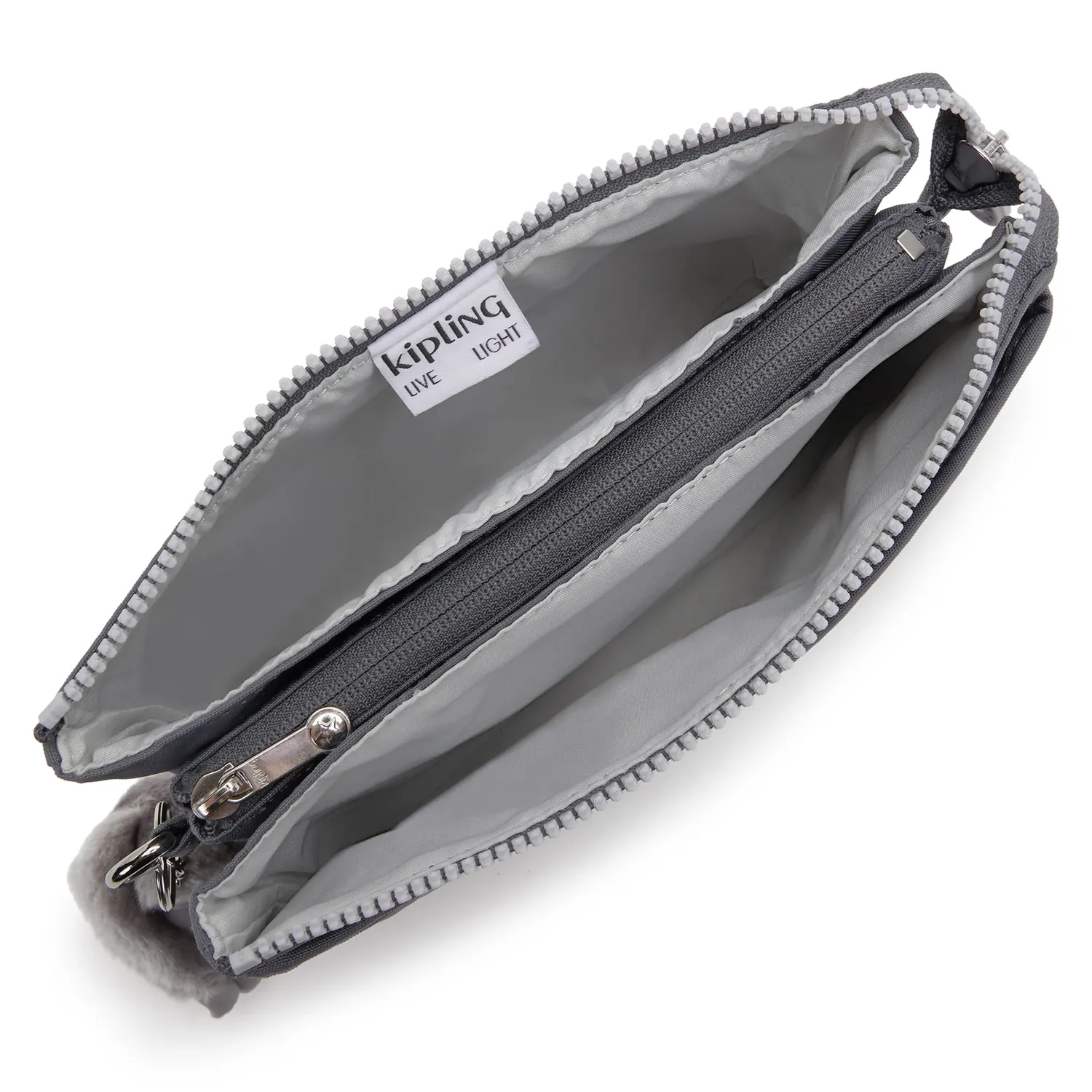 Kipling Riri crossbodytas Klein Moonlit Grey waterafstotend