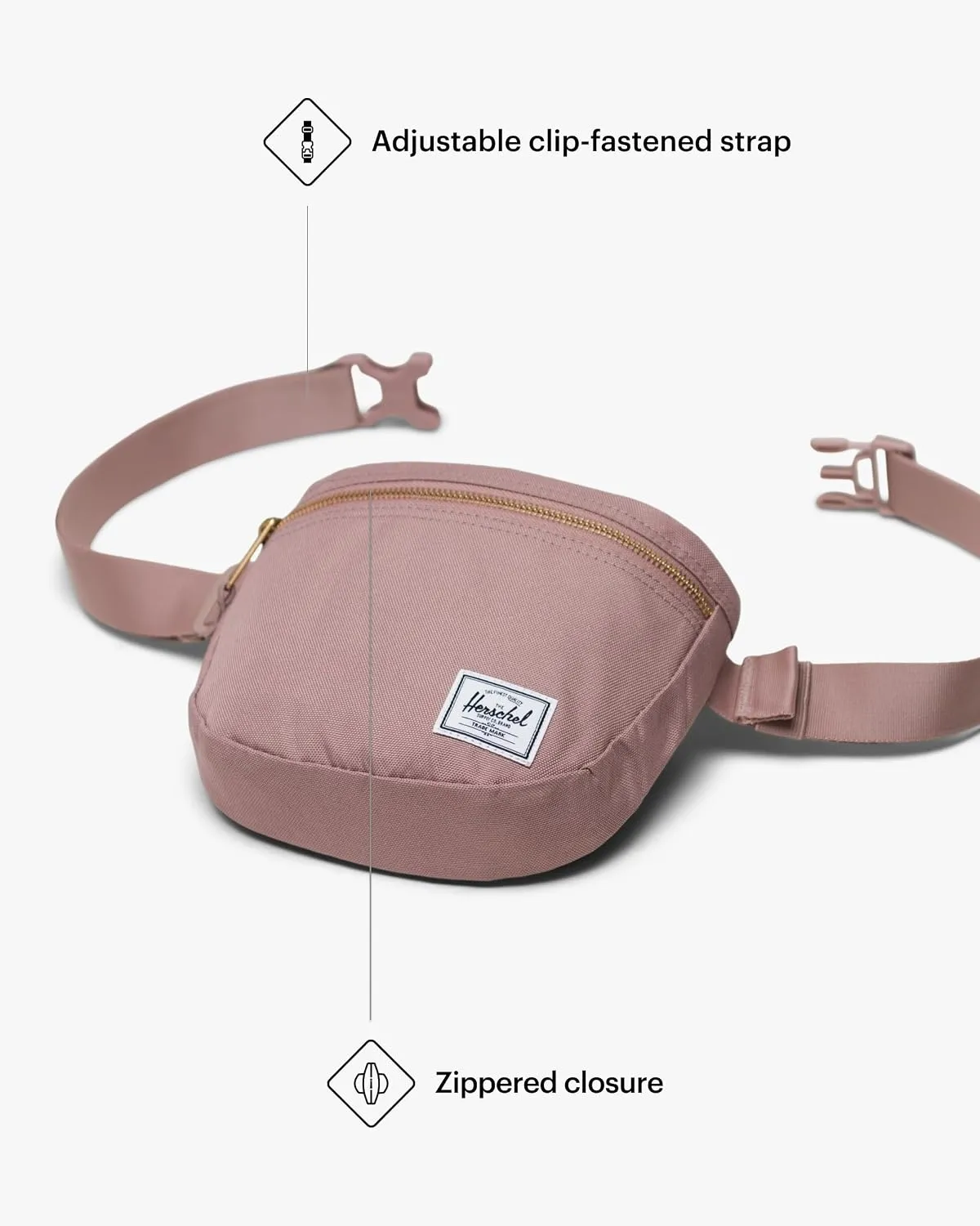 Herschel Supply Settlement Hip Pack heuptas Ash Rose