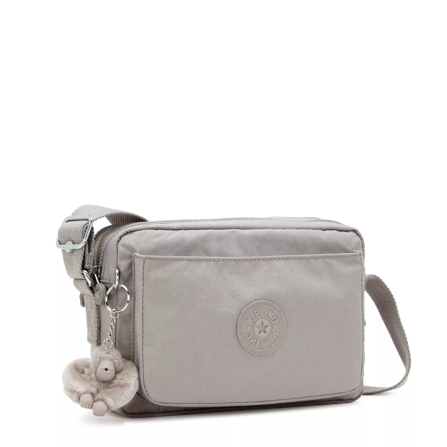 Kipling Abanu M crossbody tas Medium Grey Gris effen