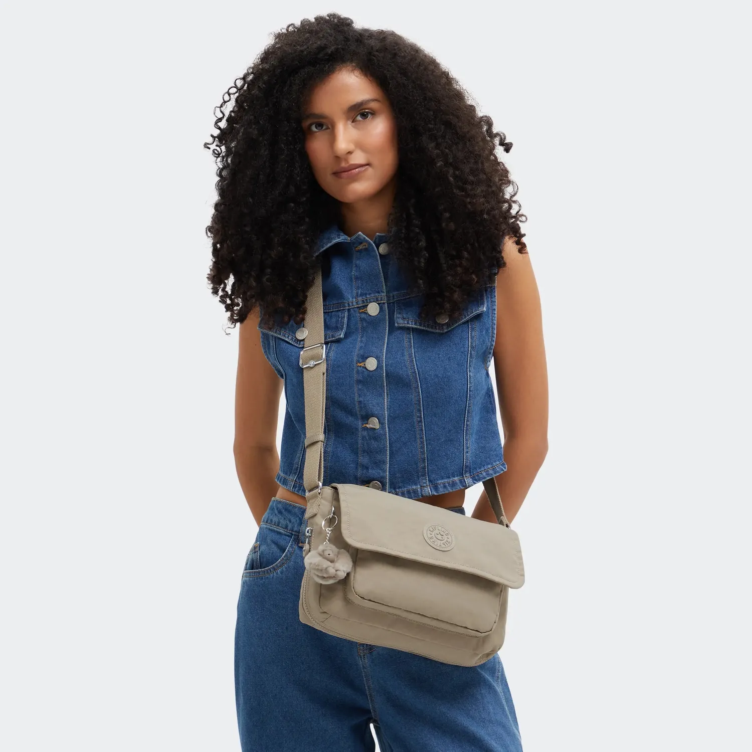 Kipling Dalma crossbody soft taupe medium