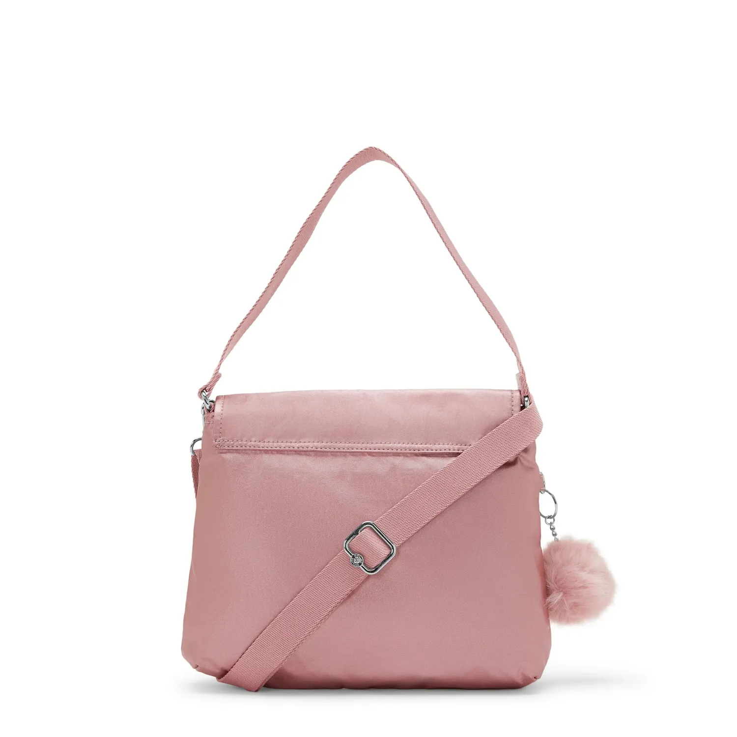 Kipling Siraz schoudertas Pink Rose Metallic Medium met klep
