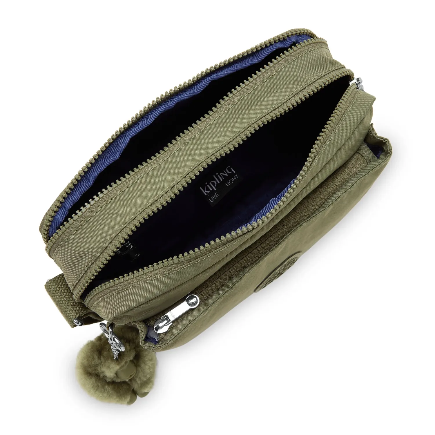 Kipling Abanu M schoudertas Medium Almost Sage verstelbaar