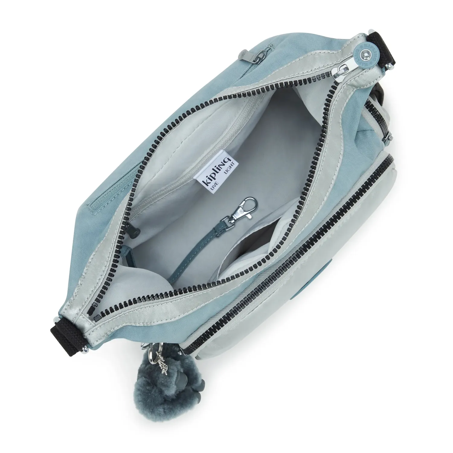 Kipling Gabb S crossbodytas Medium Relaxed Grey met vakken