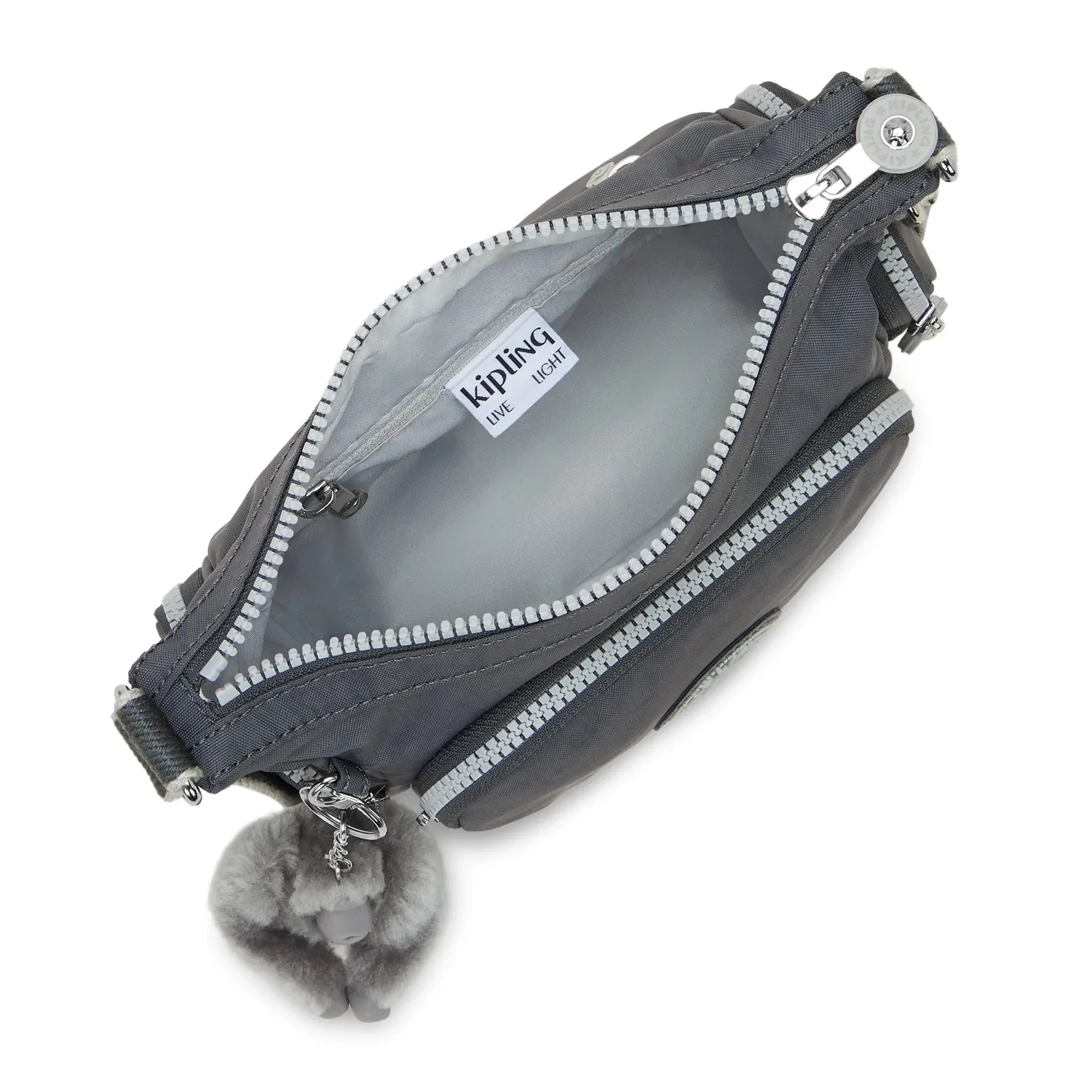 Kipling Gabbie Mini tas klein Moonlit Grey waterafstotend