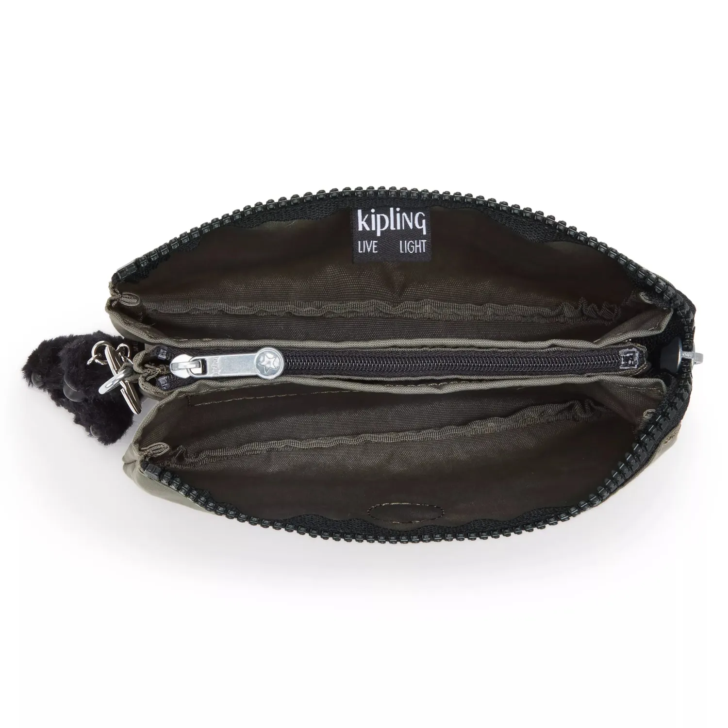 Kipling Creativity L pouch Green Moss groot waterafstotend