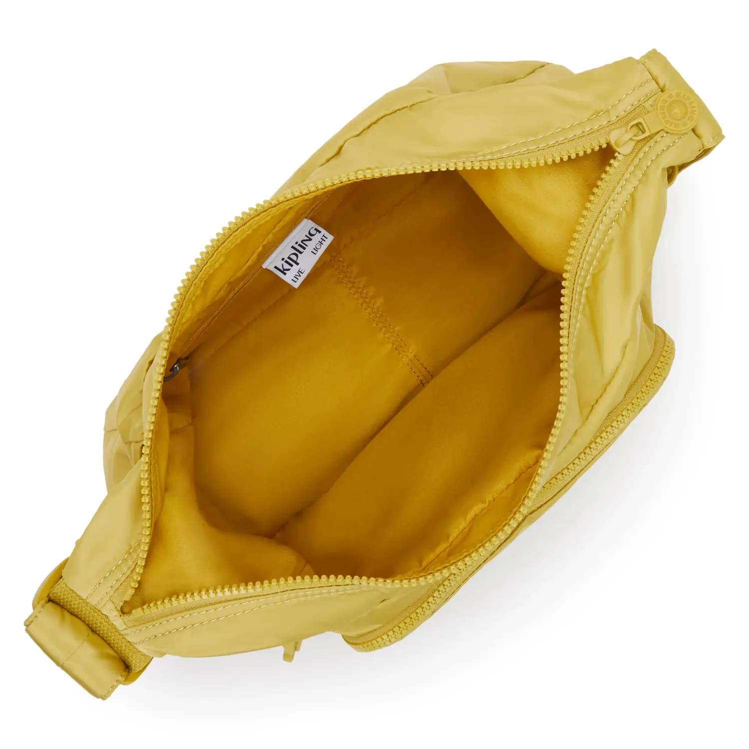 Kipling Gabb S crossbodytas Daisy Yellow medium met trekkoordvakken
