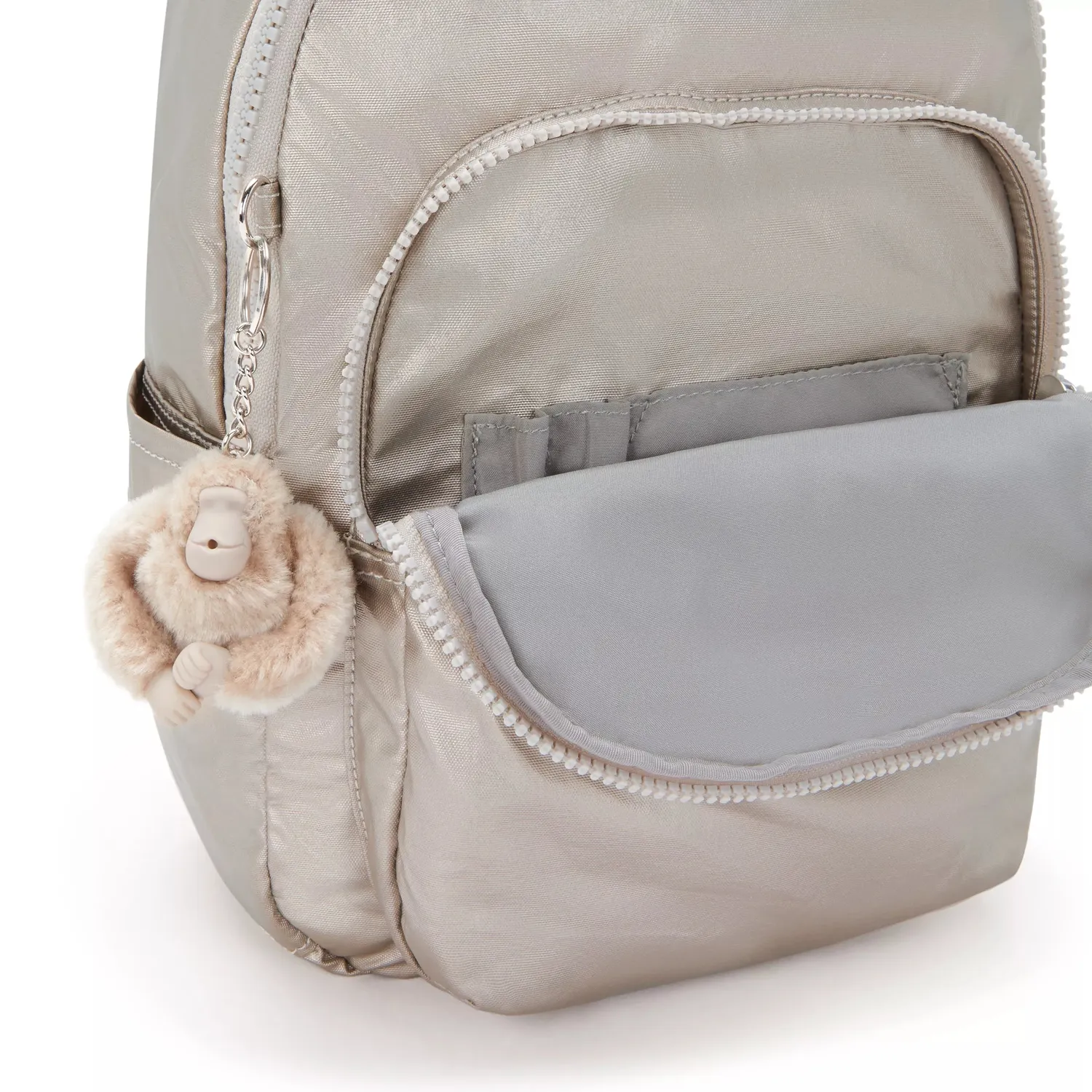 Kipling Seoul S rugzak Klein Metallic Glow 11 inch tabletvak