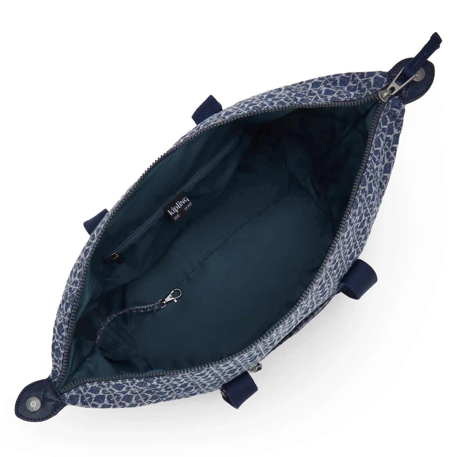 Kipling Casual Art draagtas Signature Denim A4