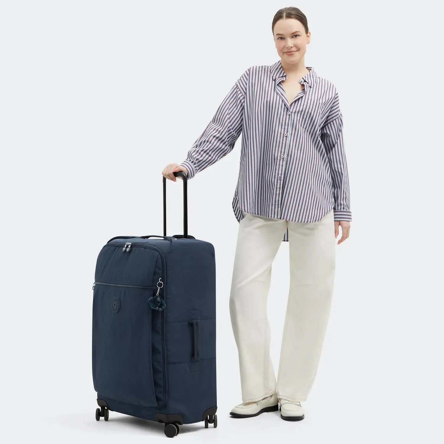 Kipling Darcey Up L koffer Blue Bleu 2 groot 4-wiel
