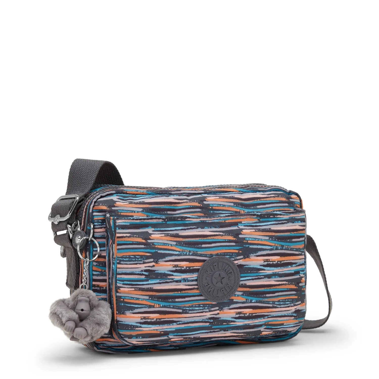 Kipling Abanu M crossbody Mineral Stripes met ritsvak