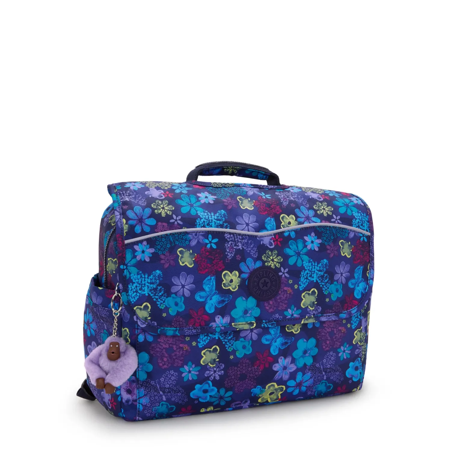Kipling Codie M rugzak Dark Flower Stamp Medium flap