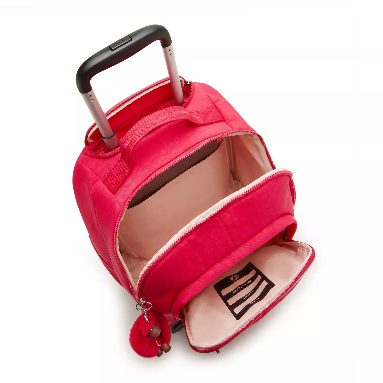 Kipling New Zea rugzak met wielen True Pink groot