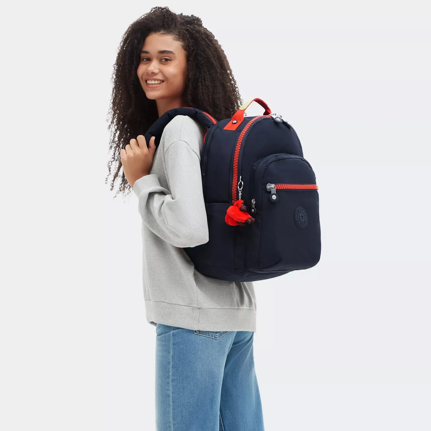Kipling Bold Seoul Lap rugzak Iron Bold Zip groot 15 inch