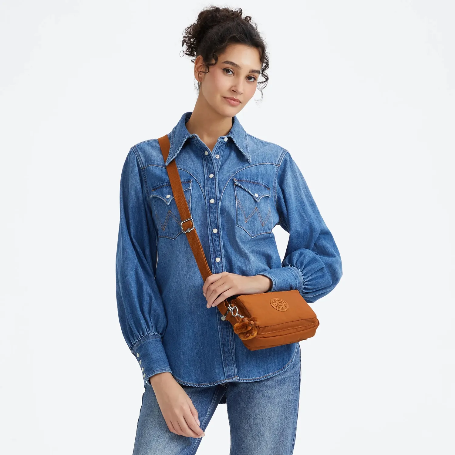 Kipling Abanu Crossbody Tas Klein Stylish Mokka bruin