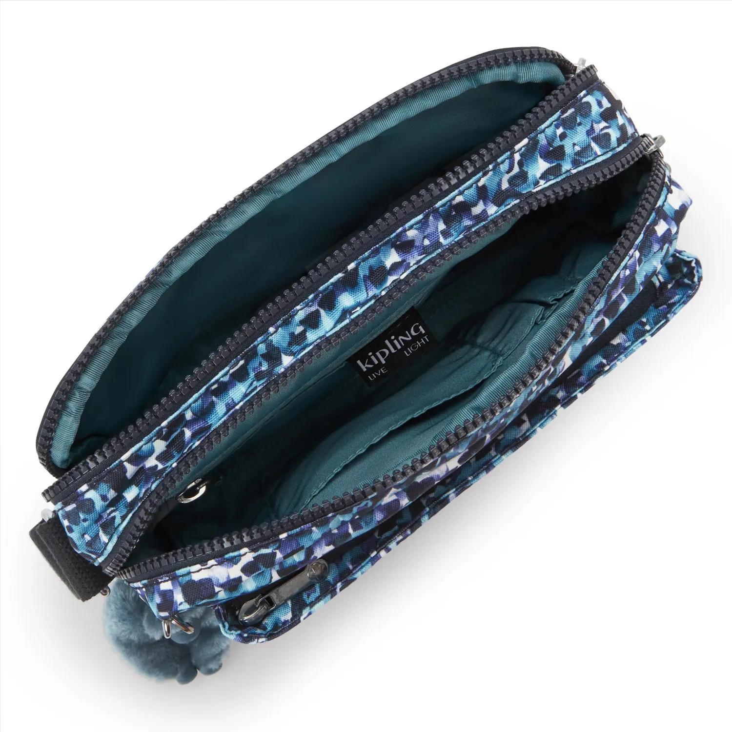 Kipling Abanu M schoudertas Medium Rainy Feathers lichtgewicht