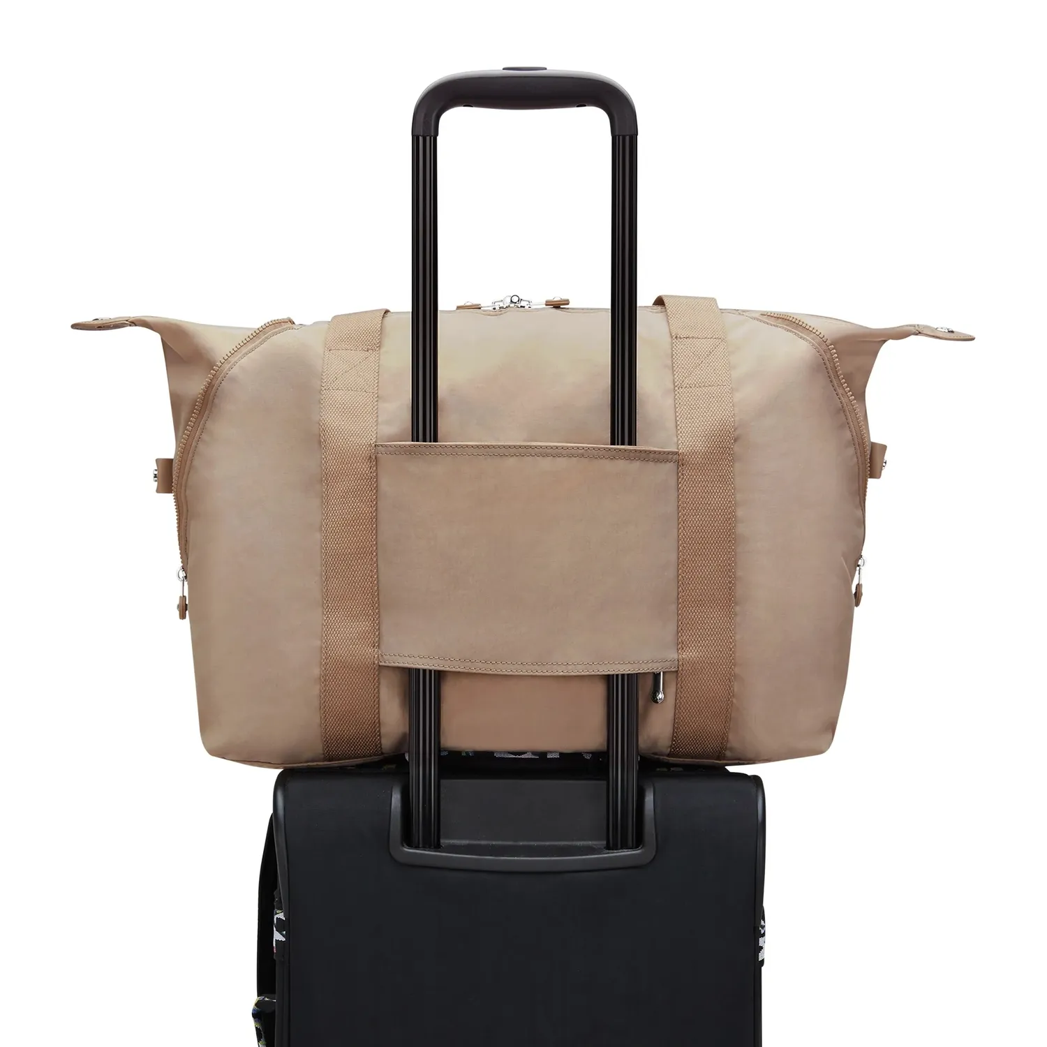 Kipling Art M handtas Tan Beige groot lichtgewicht