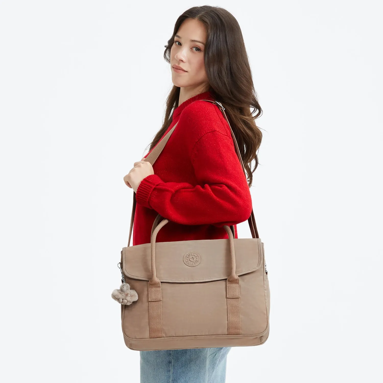 Kipling Superworker S werktas Klein Tan Beige 13 inch