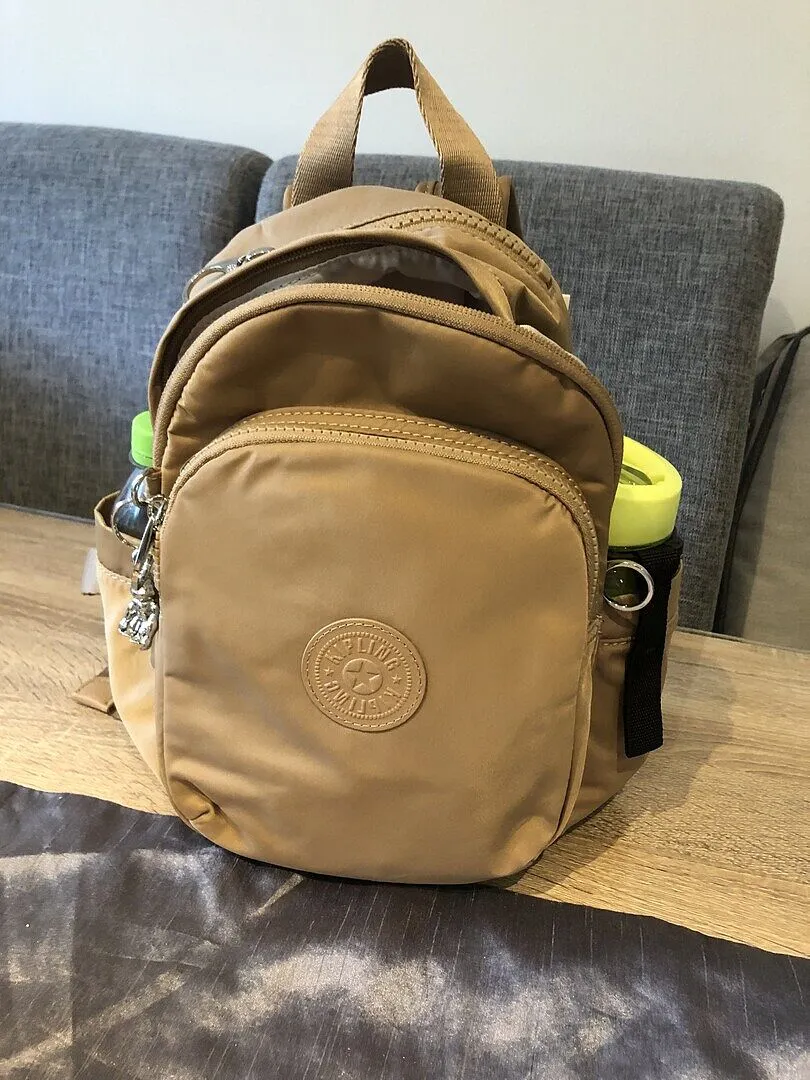 Kipling Delia Mini rugzak Navy Sign Jacquard klein vakken