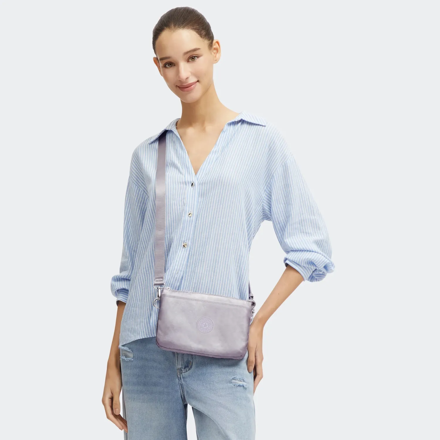 Kipling Riri crossbodytas klein Lilac Metallic Studs metallic