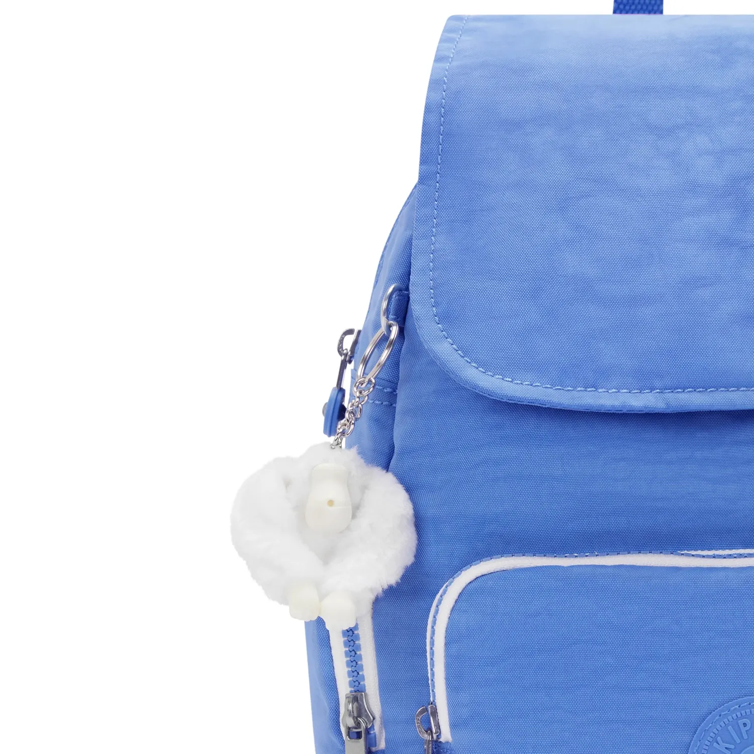 Kipling City Zip S rugzak klein Cocktail Blue met klep