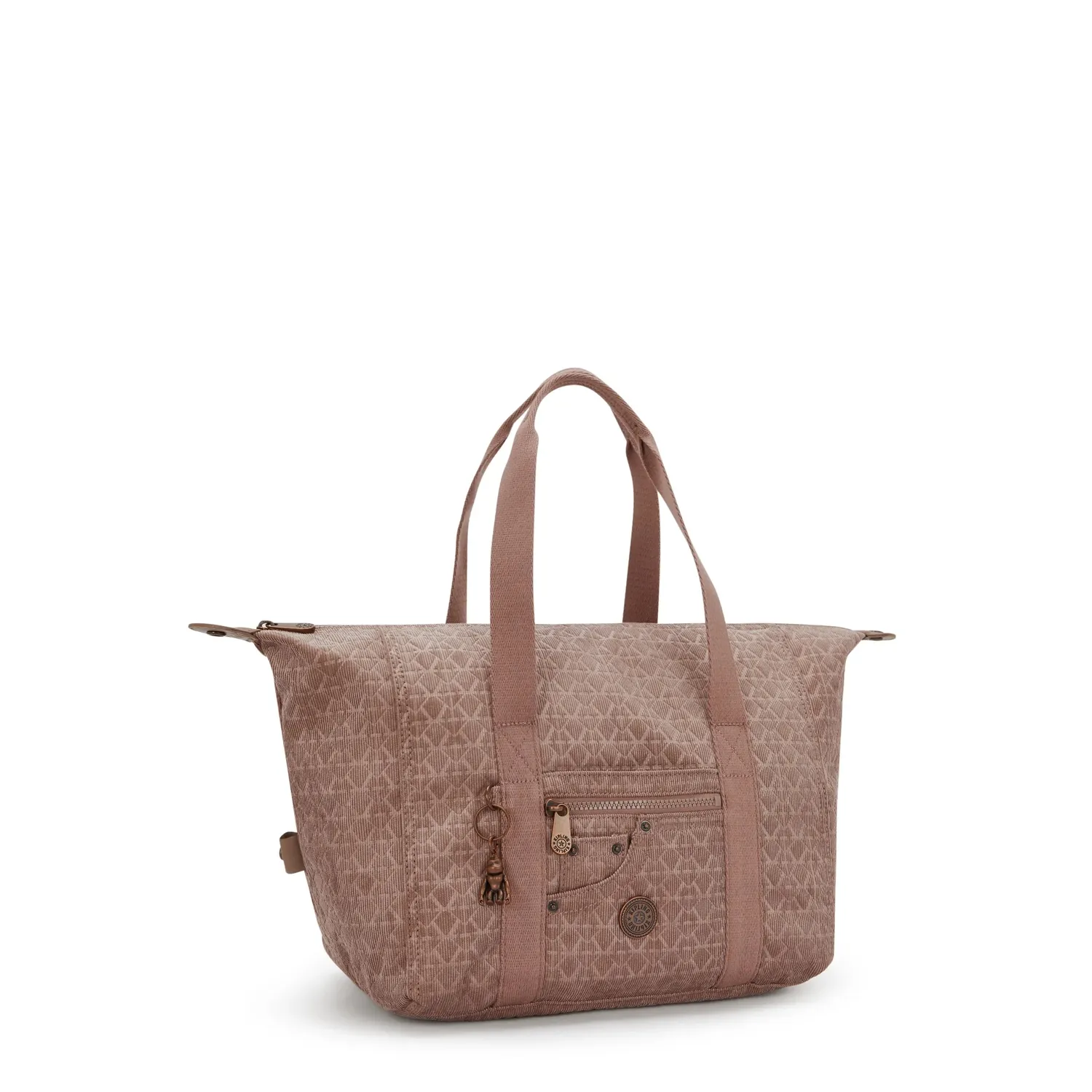 Kipling Casual Art draagtas Medium sign brown corduroy A4