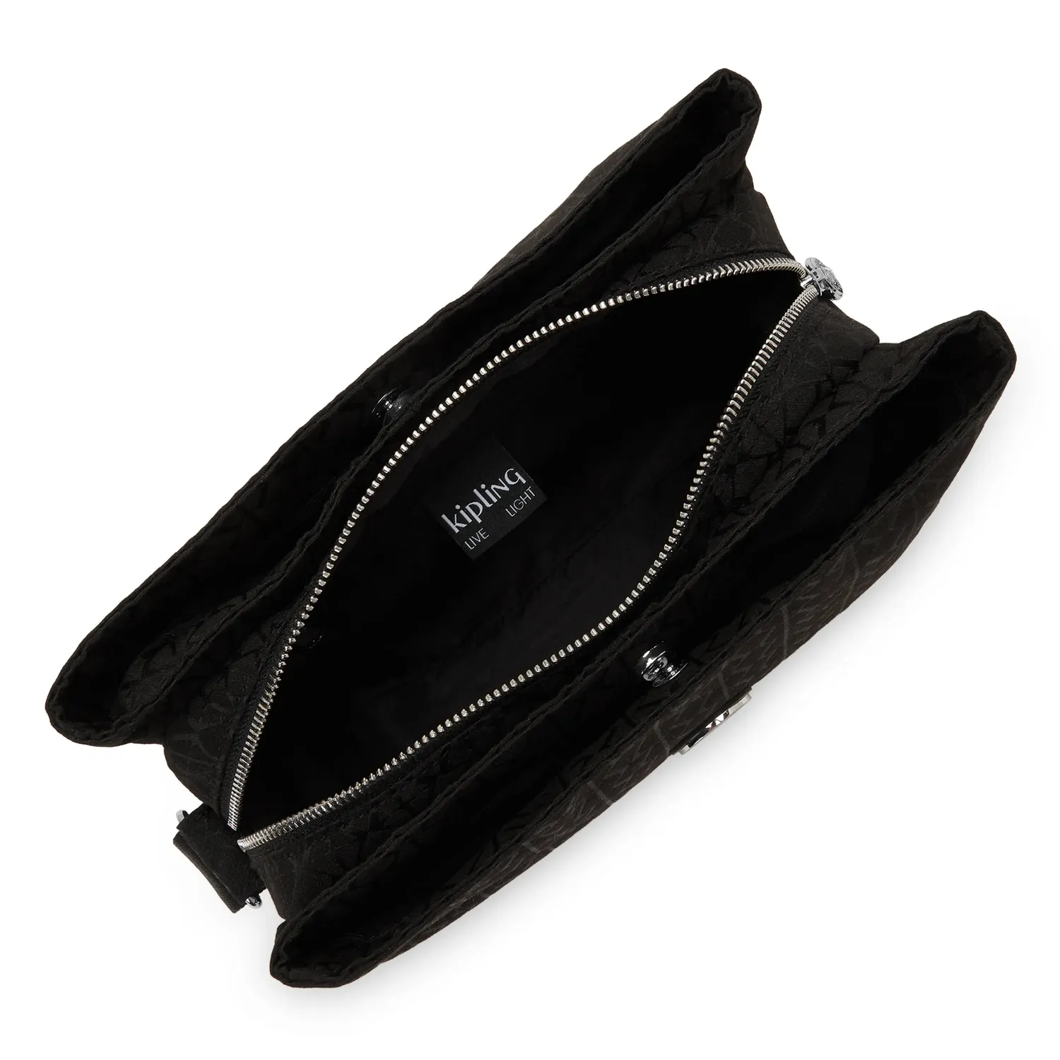 Kipling Fabya crossbodytas Medium Noir Sign Jq vakken