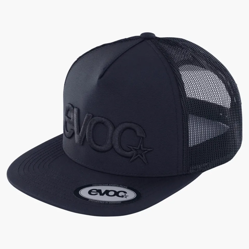 Evoc Trucker Cap Blackline pet zwart verstelbaar
