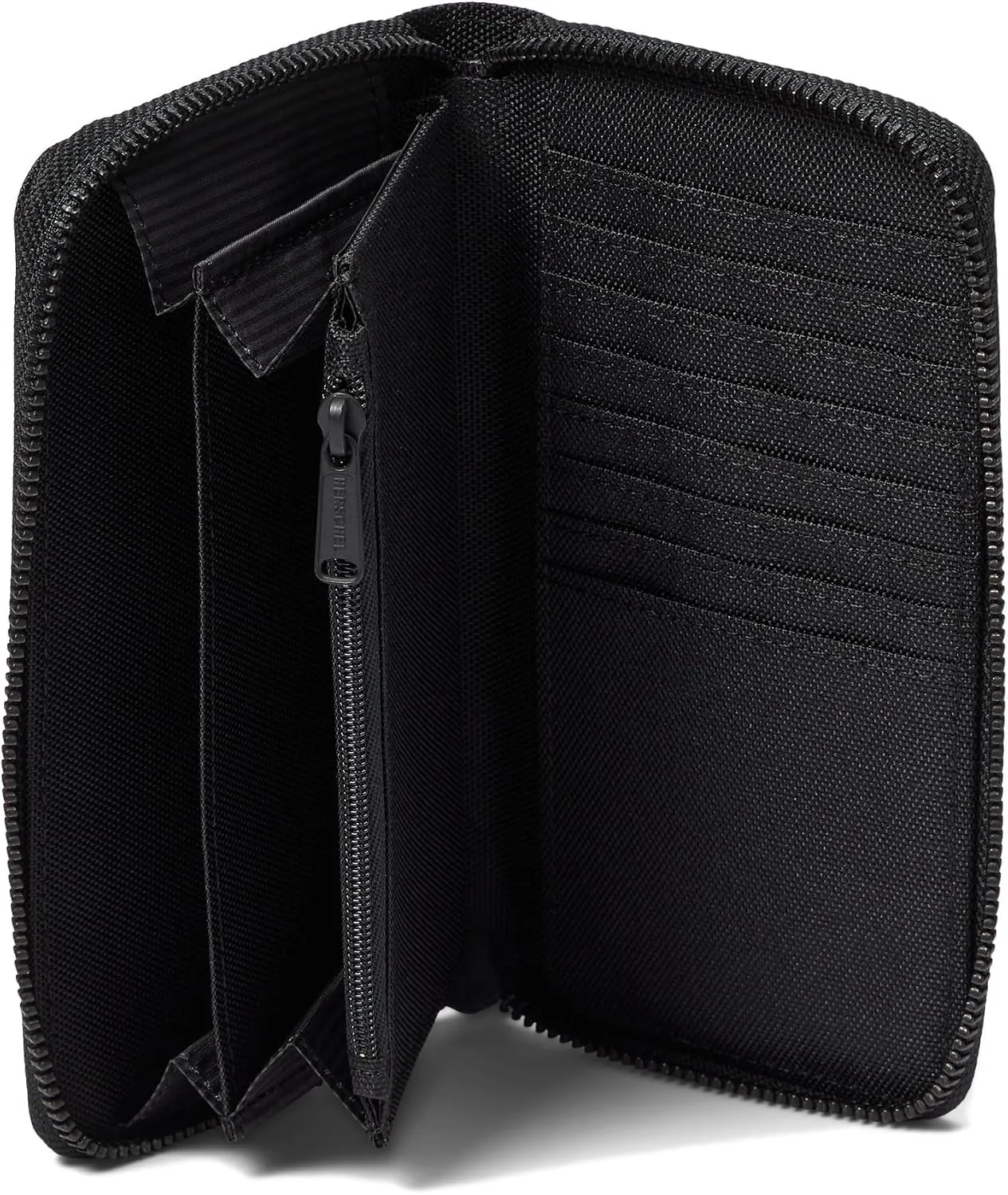Herschel Thomas portemonnee Black Tonal plat leer