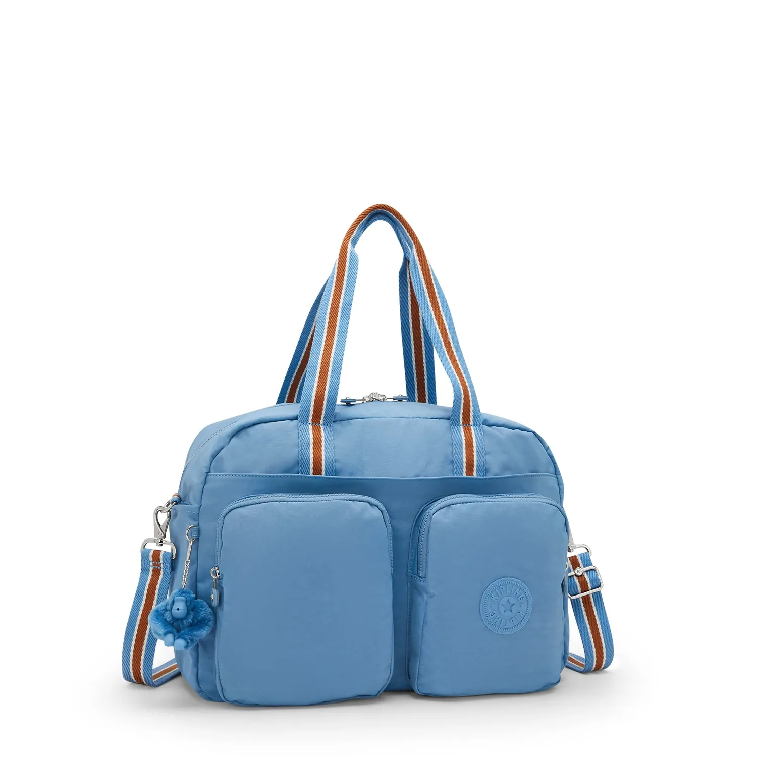 Kipling Defea XL sporttas Medium Vintage Blue voorvakken